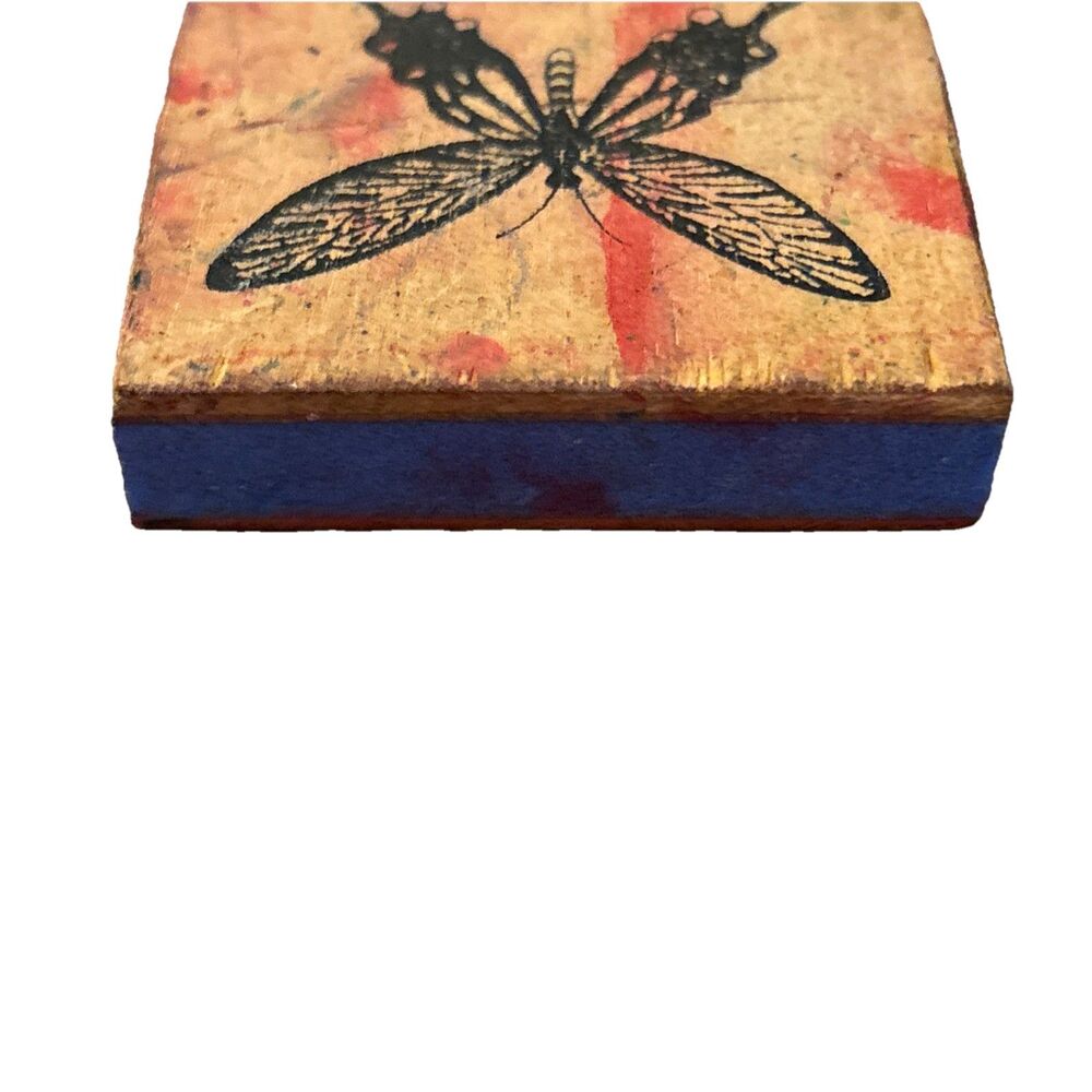 Unbranded Rubber Stamp Butterfly 2 Inches Square Scrapbooking Paper Arts Crafts - Picture 4 of 8